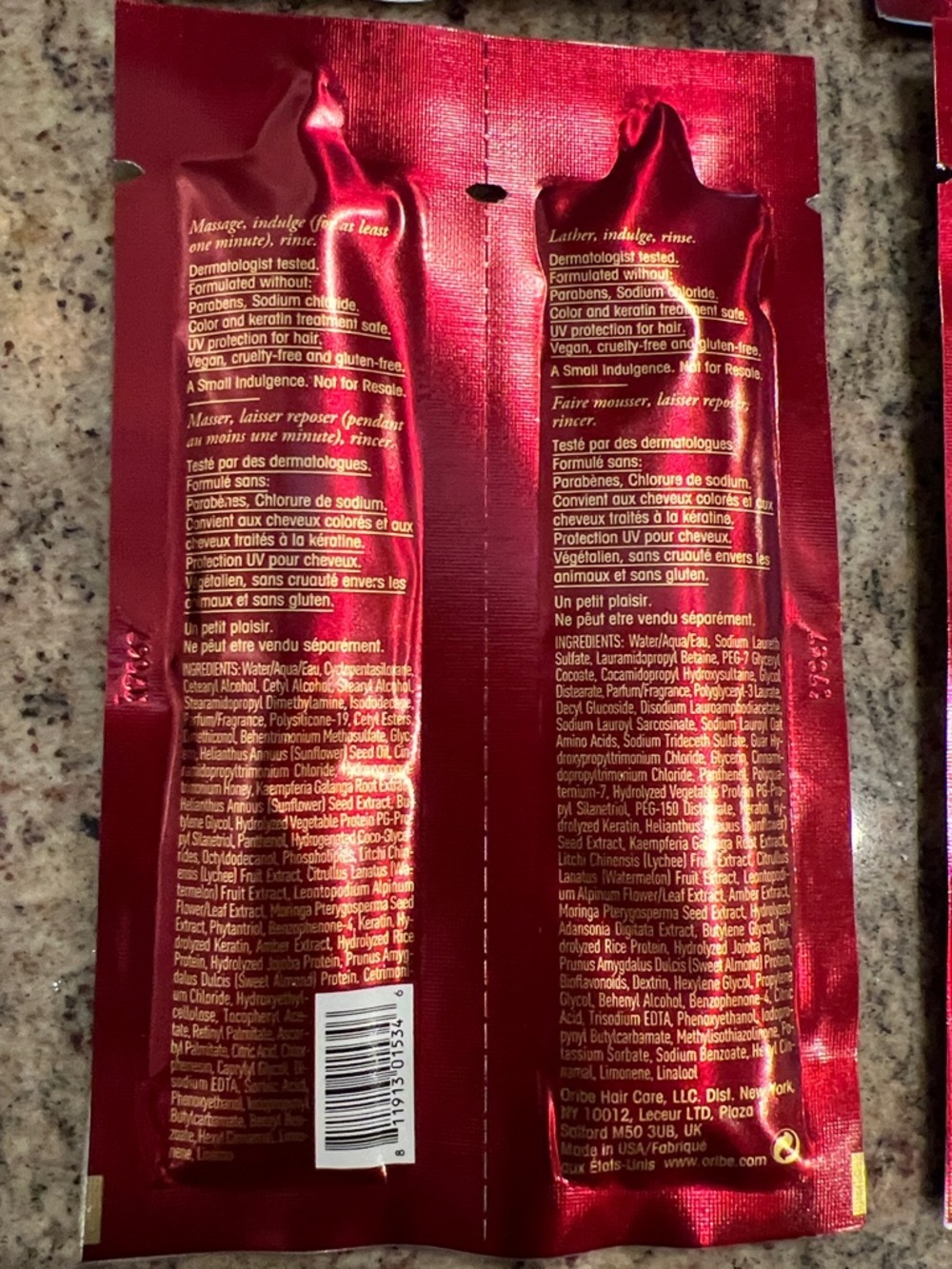 Oribe Beautiful Color Shampoo & Conditioner Sachet Pack of 6 - Picture 3 of 3